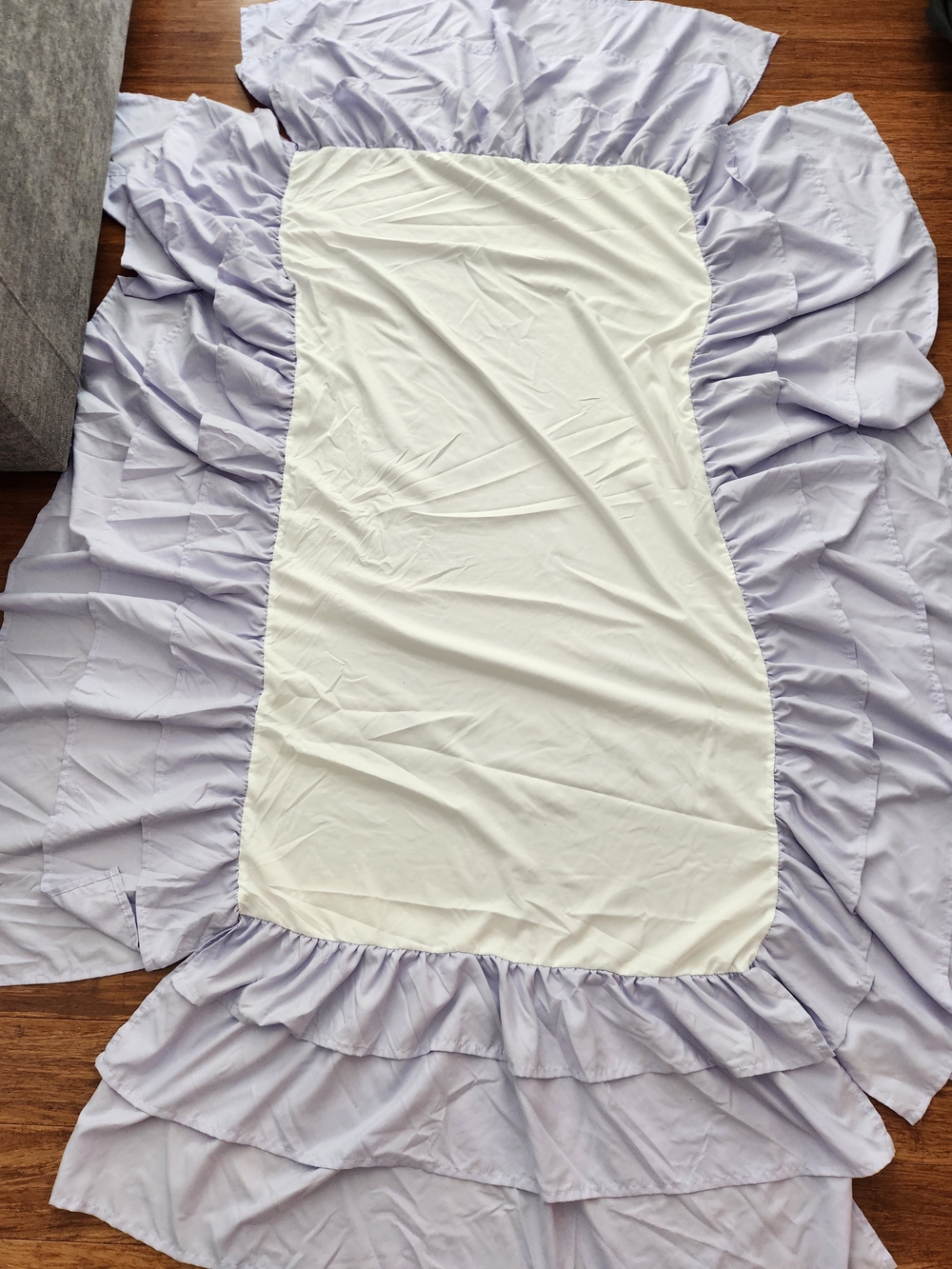 Sweet Jojo Designs Purple Girl Nursery 3 Tiered Ruffled Crib Bed Skirt